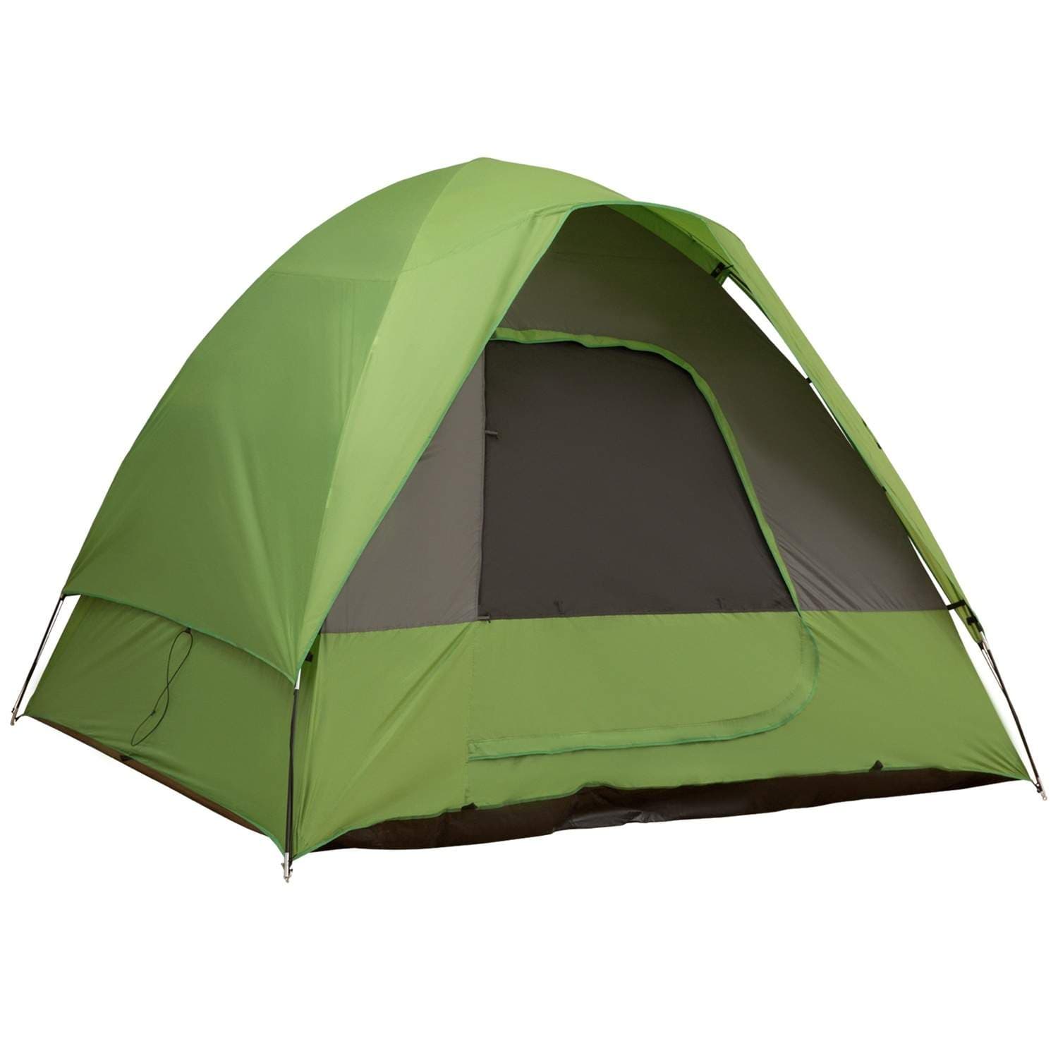 Grønt biltelt for 4-5 personer, glassfiber/polyester