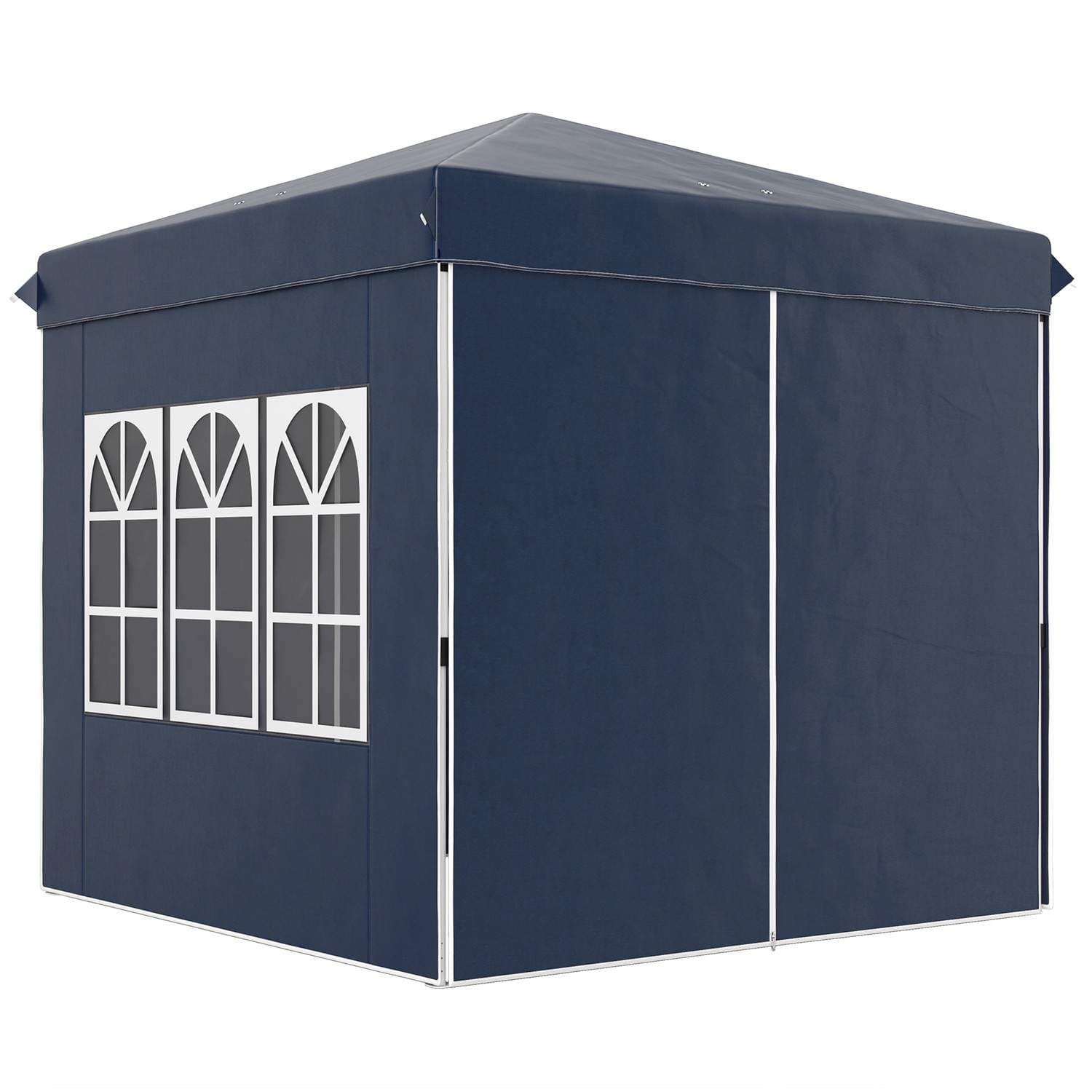 Lysthus 2,5 x 2,5 m, vannavstøtende, stabilt, vintersikkert pop-up sammenleggbart lysthus, UV-beskyttelse 50+, sammenleggbart pa