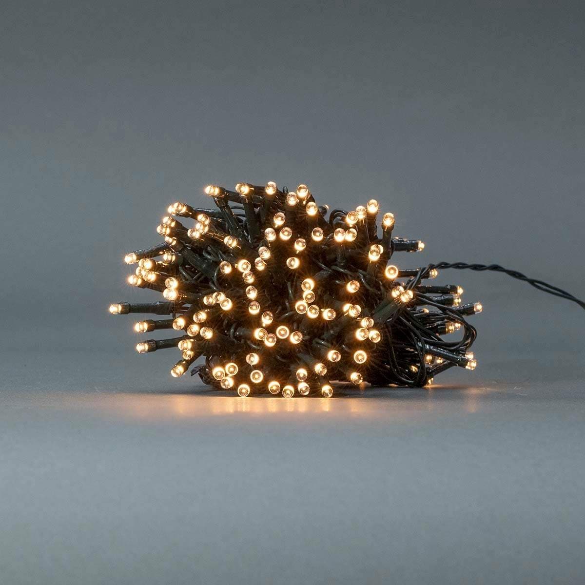 Julebelysning | Streng | 192 LED's | Varm Hvit | 14.40 m | Lyseffekter: 7 | Innendørs eller utendørs | Batteri drevet