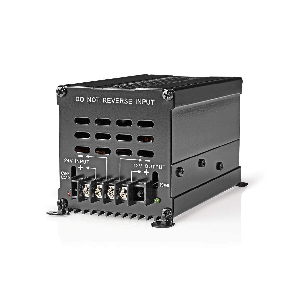 Strøm Converter | Bil Drevet | 24 V DC | 12 V DC | 240 W | Skru Terminal | Equalizer med sikring | Sort