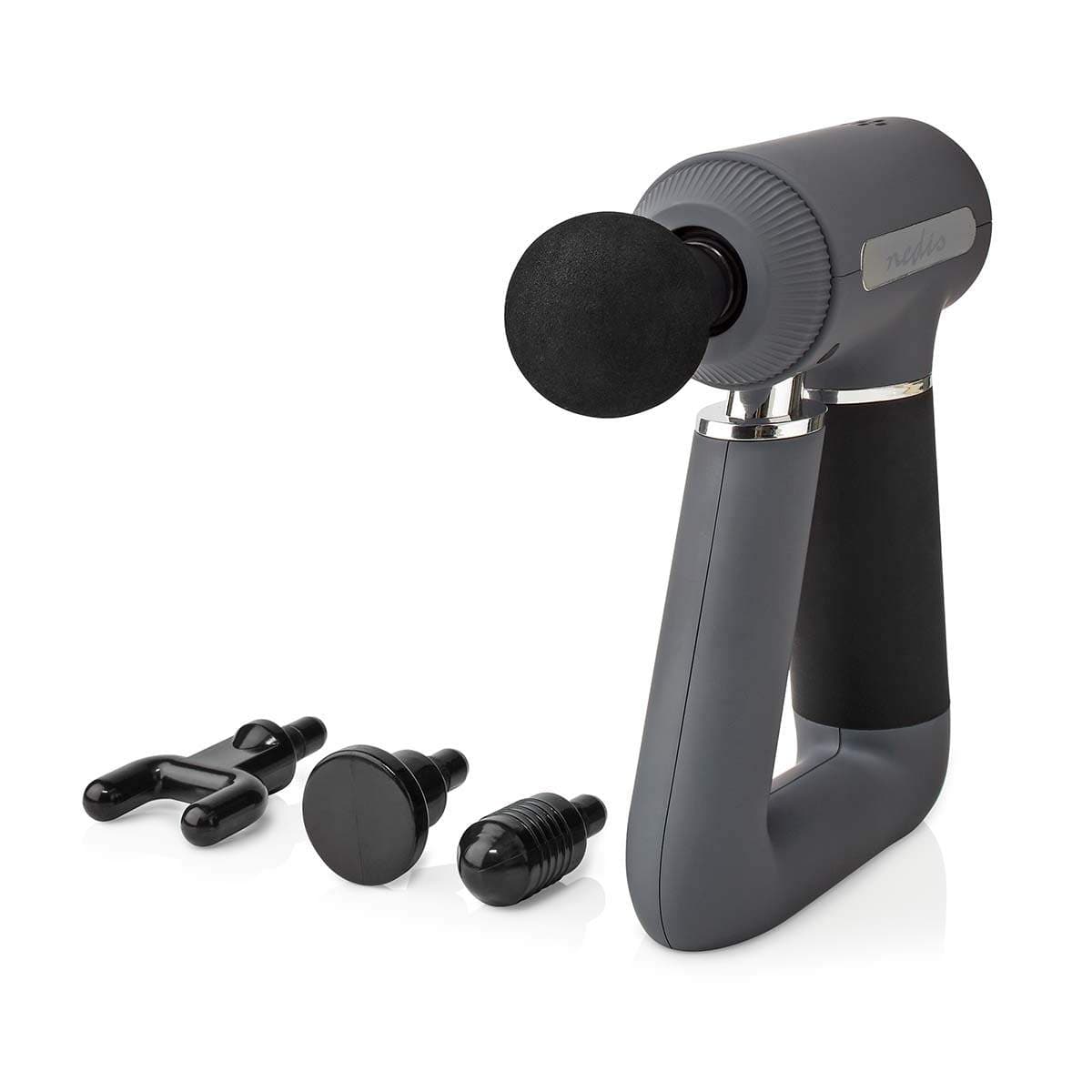 Sports Massasje Pistol | Batteri drevet | Built-In Lithium-Ion | Oppladningsbar | 6 Massage Modes | USB-Cable | Grå
