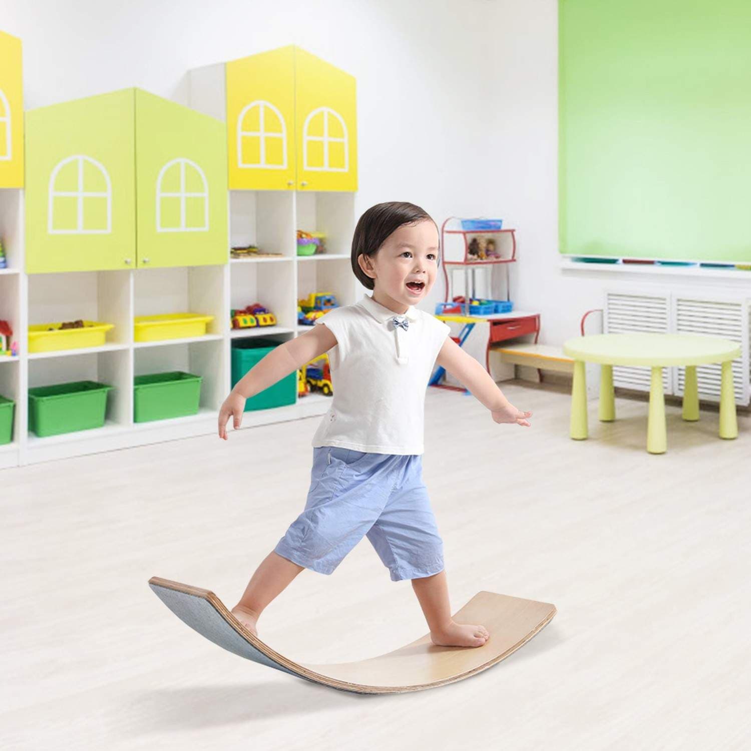 Balansebrett Curvy Board Balansebrett laget av tre 90 x 30cm