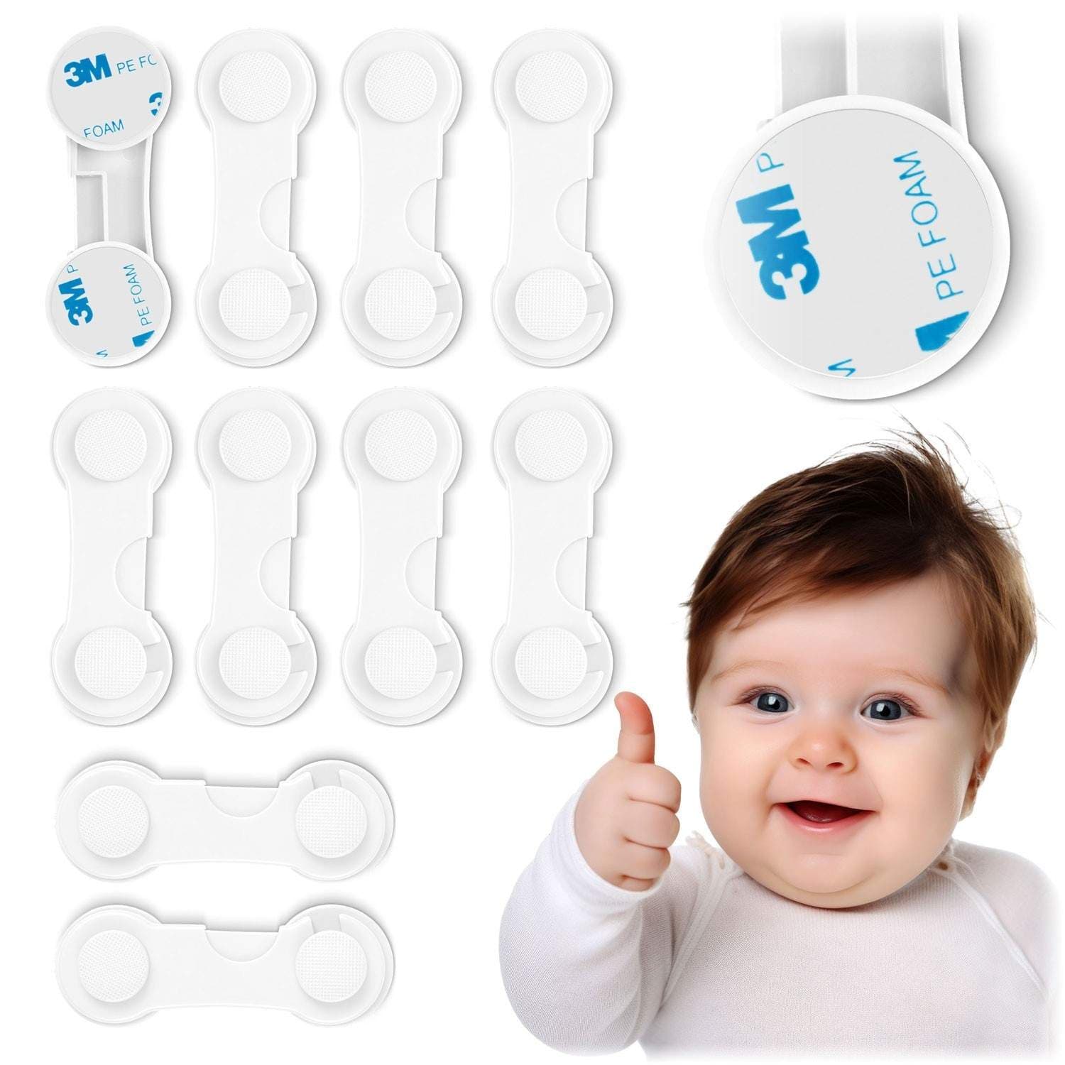 Ricokids 798300 skapåpningsbeskyttelse 10 stk hvit