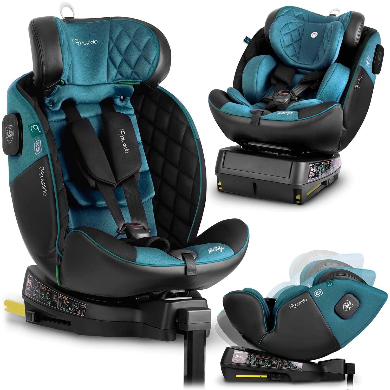 Nukido Prestige Line Bilsete Sort/Blå 0-36kg ISOFIX