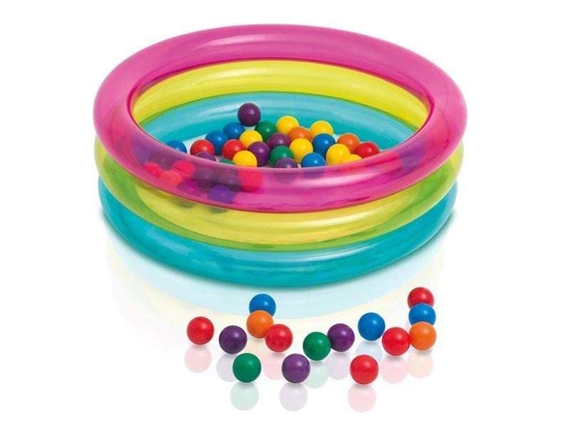 Oppblåsbar lekegrind med kuler 86 x 25 cm INTEX 48674