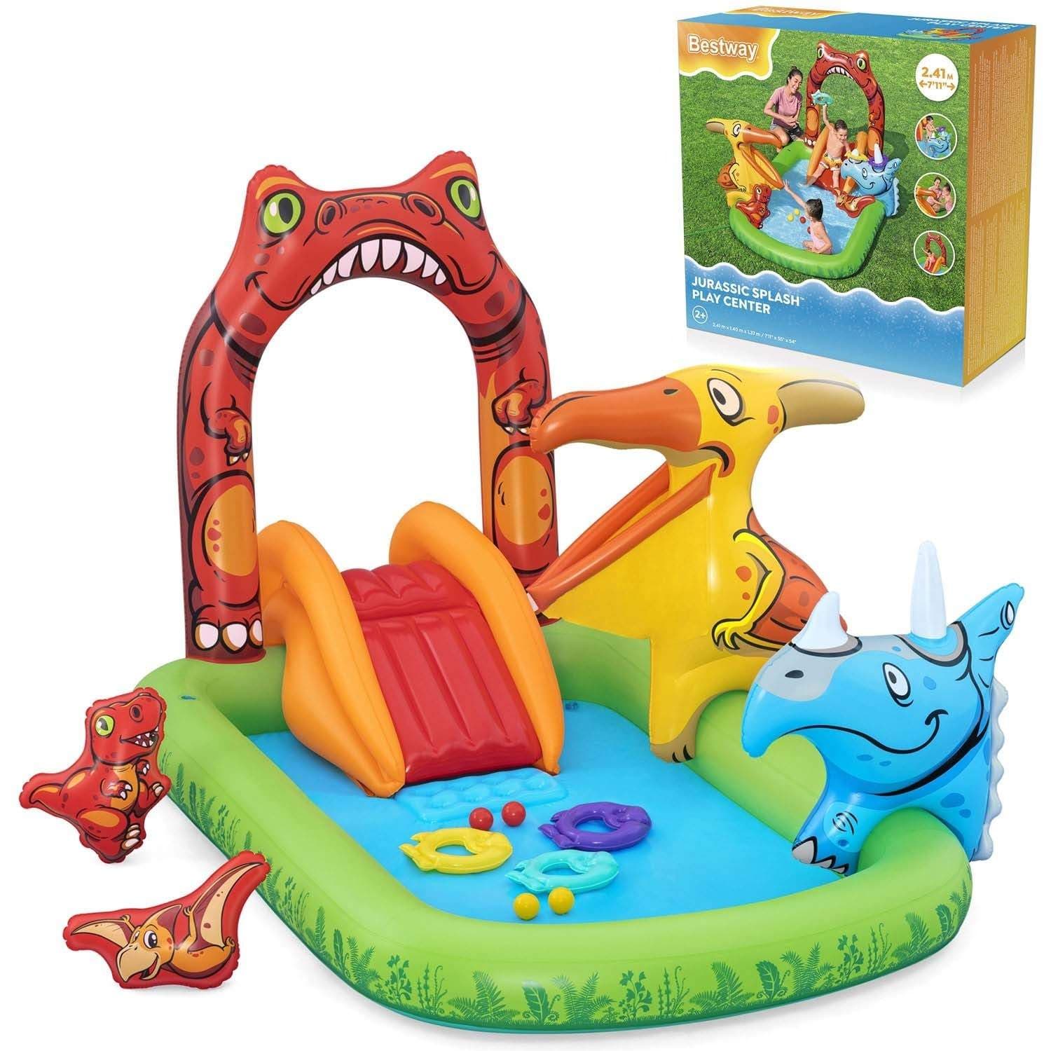Jurassic oppblåsbar lekeplass 241 x 140 x 137 cm Bestway 53160