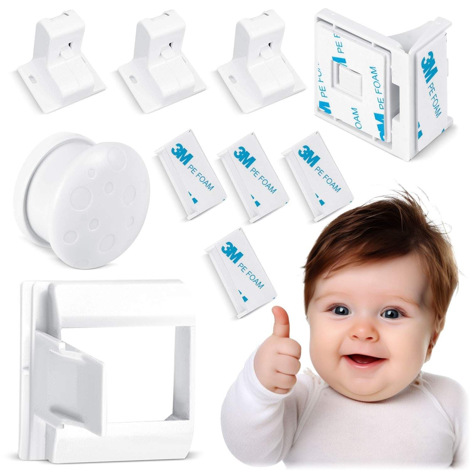 Magnetisk barnelås for skap Ricokids 798000, 4-pakning