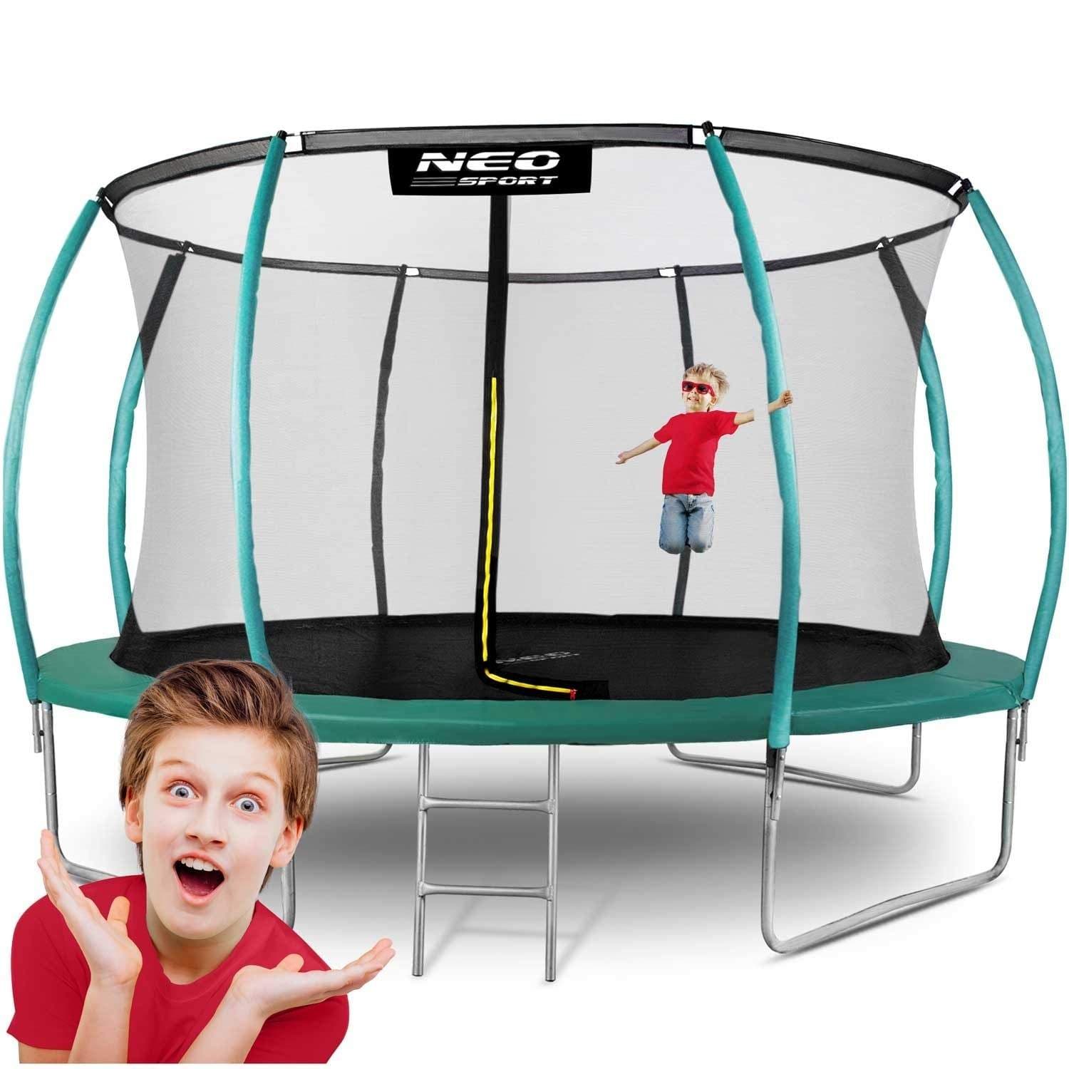 Profilert hagetrampolin 14ft/435cm med Neo-Sport internnett