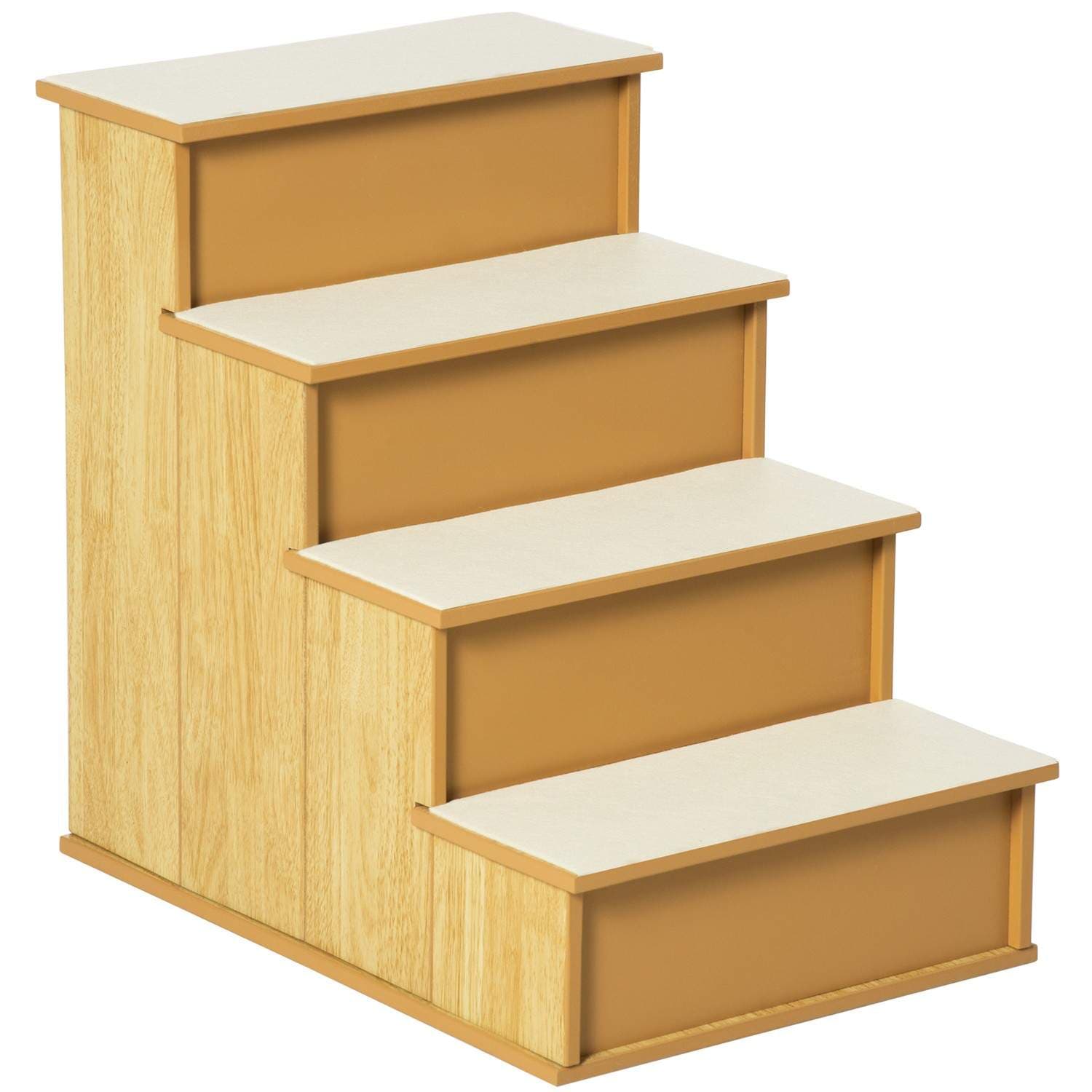 Dyretrapper, for hunder/katter, 4 trinn, kort plysj, opptil 30 kg, 40 x 59 x 54,2 cm, naturlig