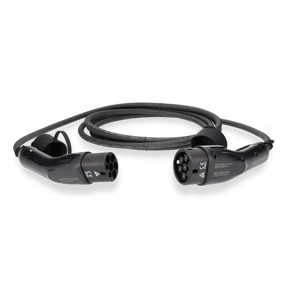 Kabel for elektrisk kjøretøy | Cable Type 2 | 16 A | 11000 W | 3-faser | 5.00 m | Sort | Gaveeske