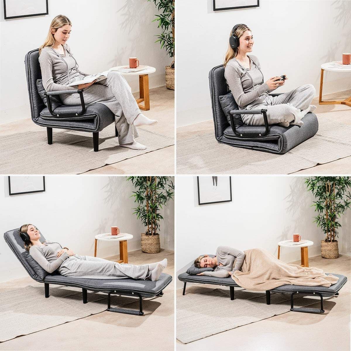4-i-1 konvertibel enkelt sovesofa Softfa InnovaGoods