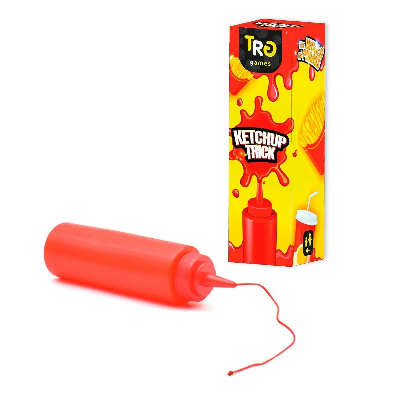 Ketchup-triksdisplay, overraskelsesmagi for barn 4+