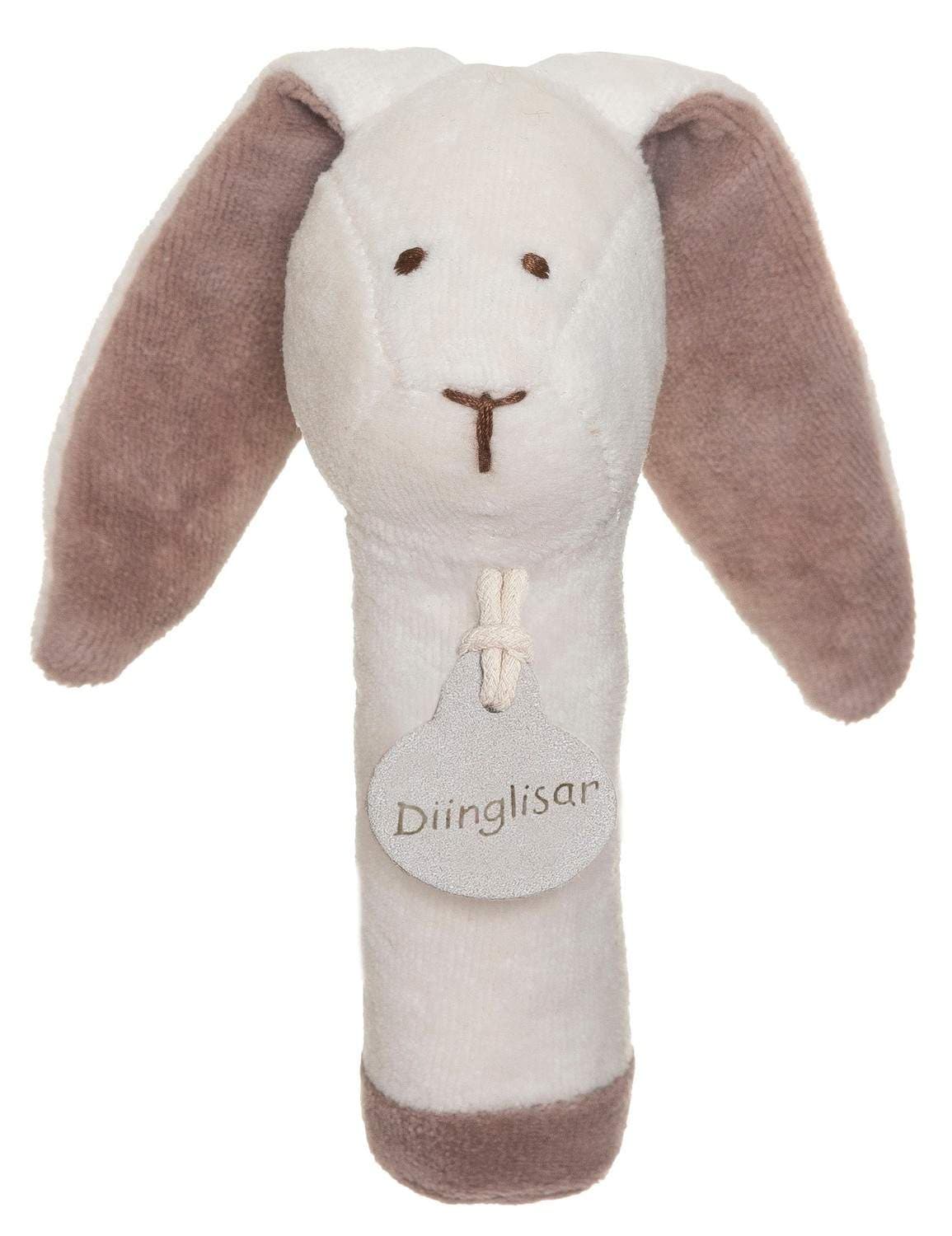 Økologisk babyrangle kanin, mykt og lett grep, 15 cm