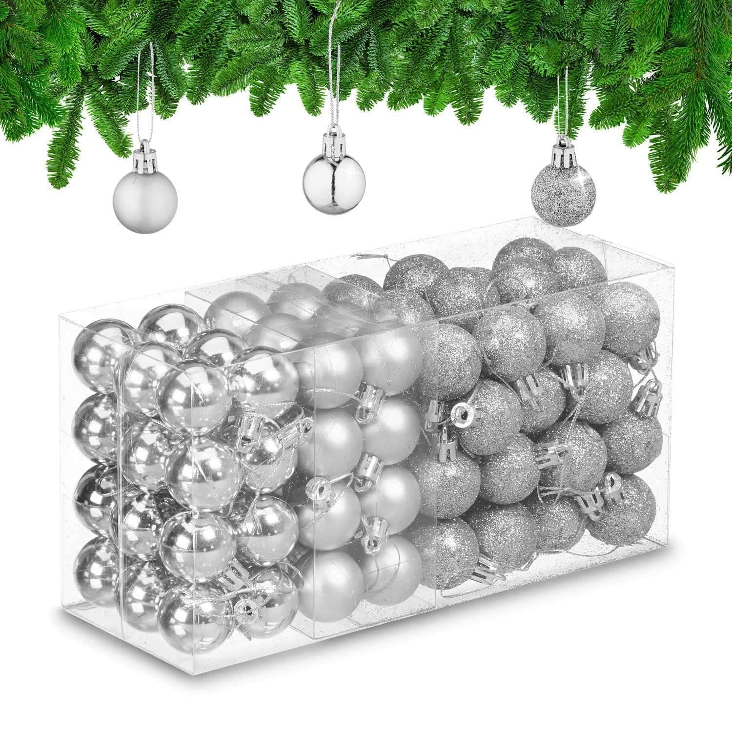Sett med juletrekuler – 96 dekorative ornamenter