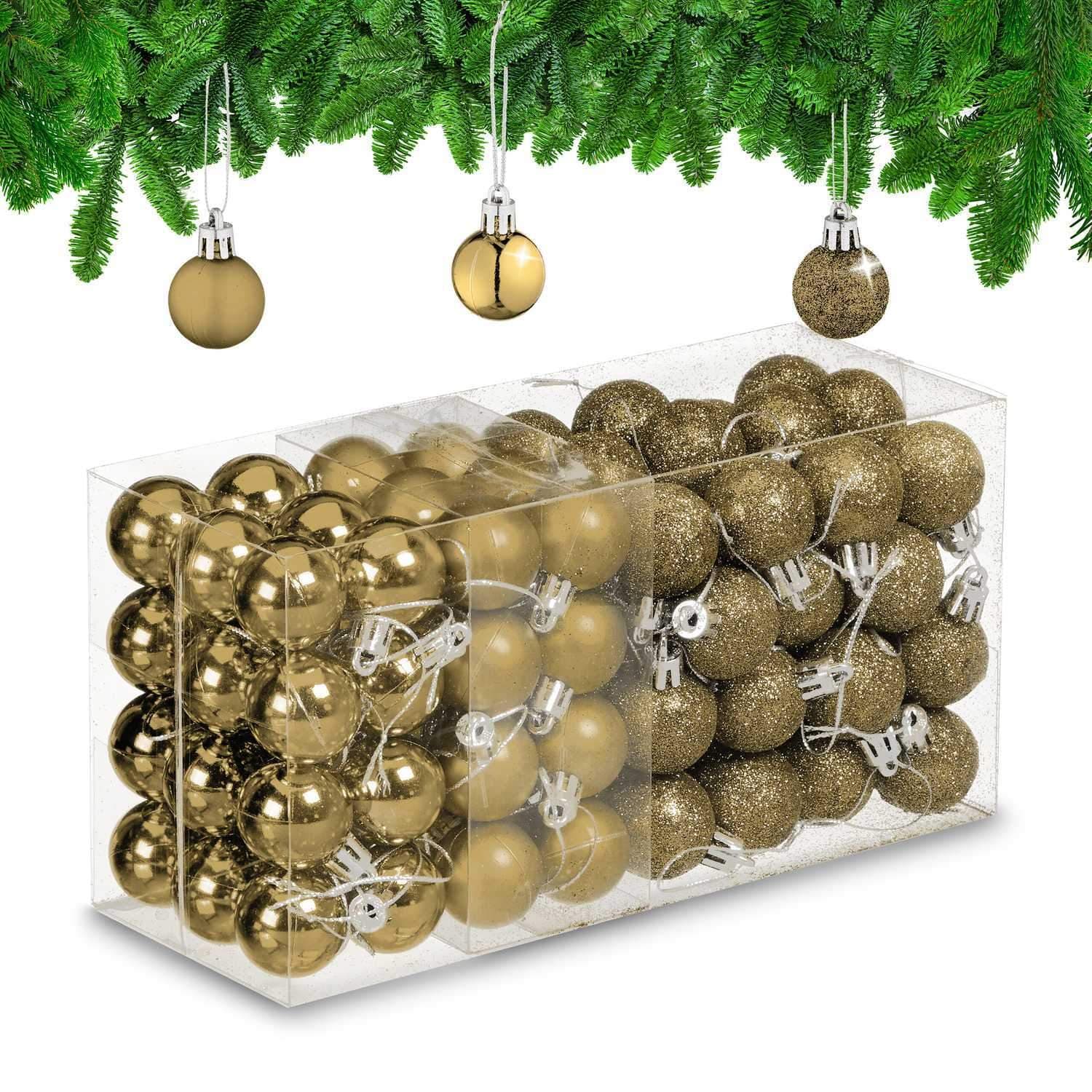 Sett med juletrekuler – 96 dekorative ornamenter
