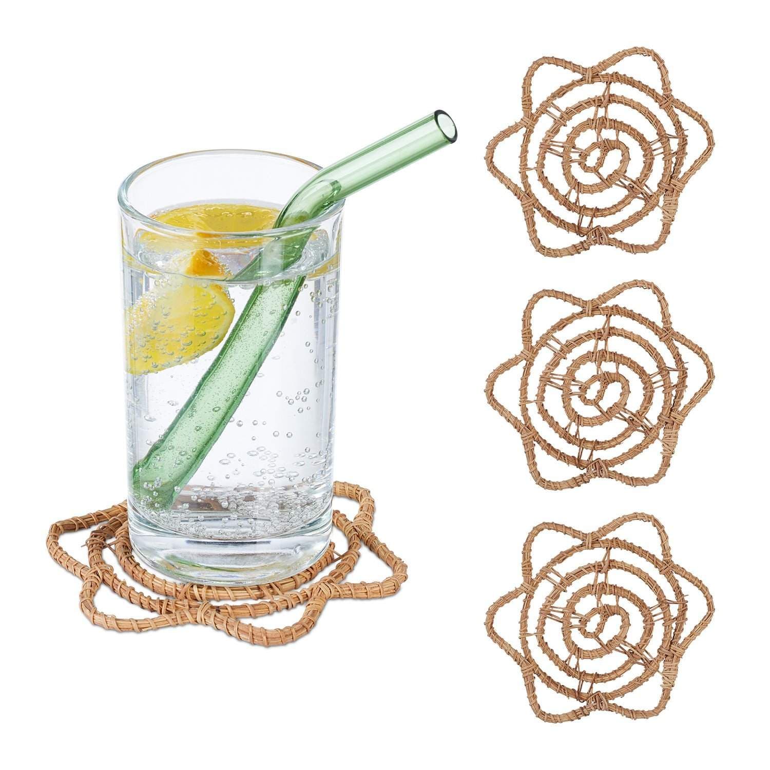 Drink Coaster Set – Naturlig palmefiber, varmebestandig