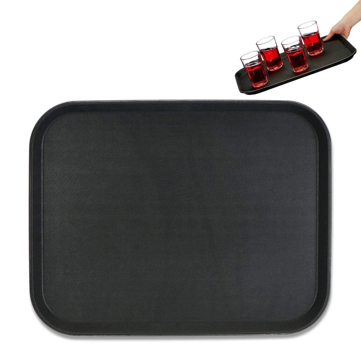 Svart Gastro Serveringsbrett Sett på 2 – 46x35cm, sklisikre
