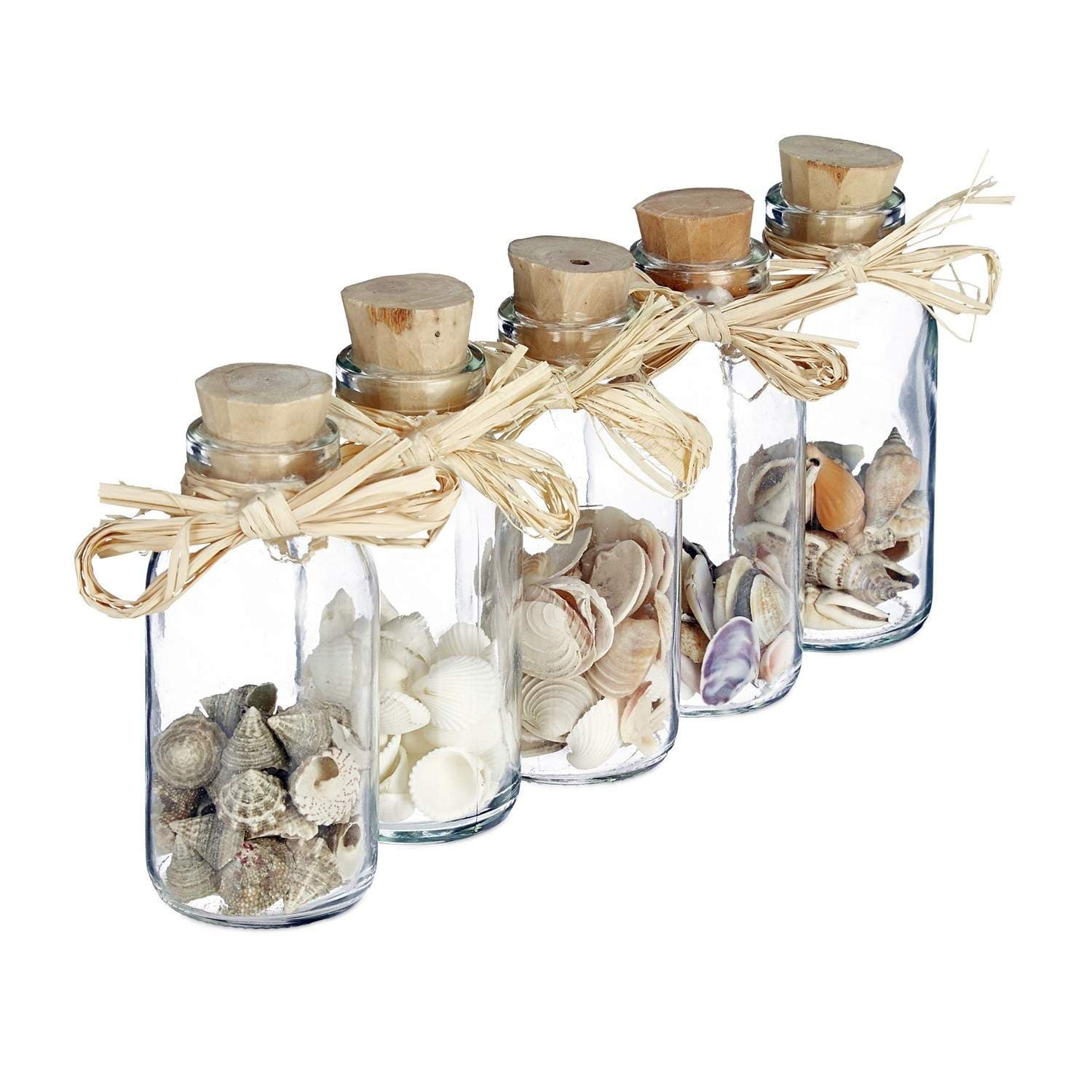 Dekorative skjellflasker – Beach Vibes for Home Decor
