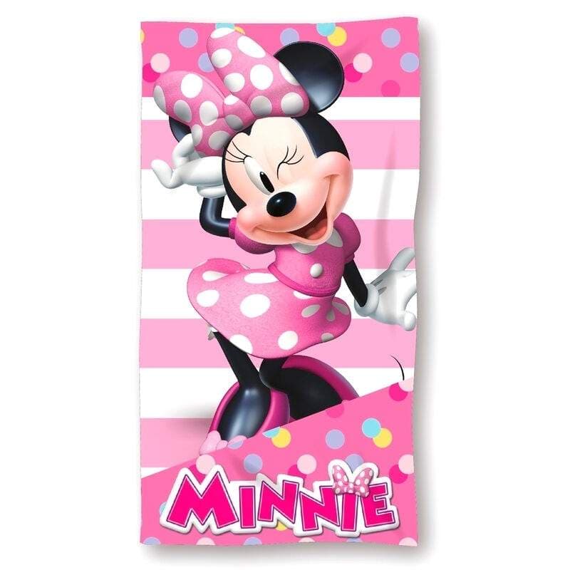 Minnie Mouse bomullsstrandhåndkle for barn, hurtigtørkende, myk