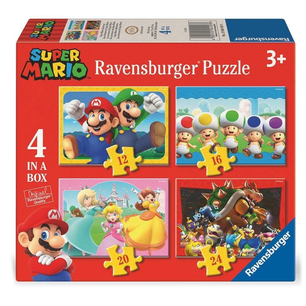 Super Mario Bros Puslespillsett - 12, 16, 20, 24 deler