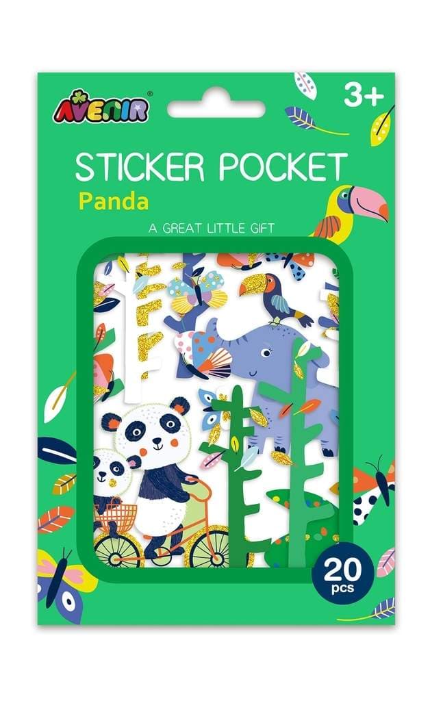 Panda-klistremerker for barn, søt dyredesign, 50-pack