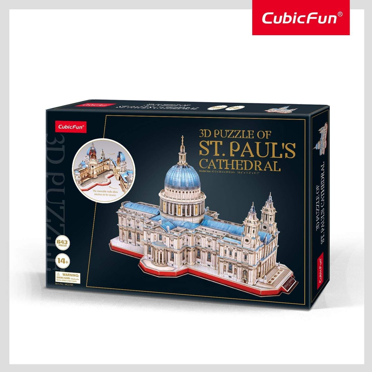3D-puslespill av St. Paul's Cathedral, morsom og engasjerende aktivitet