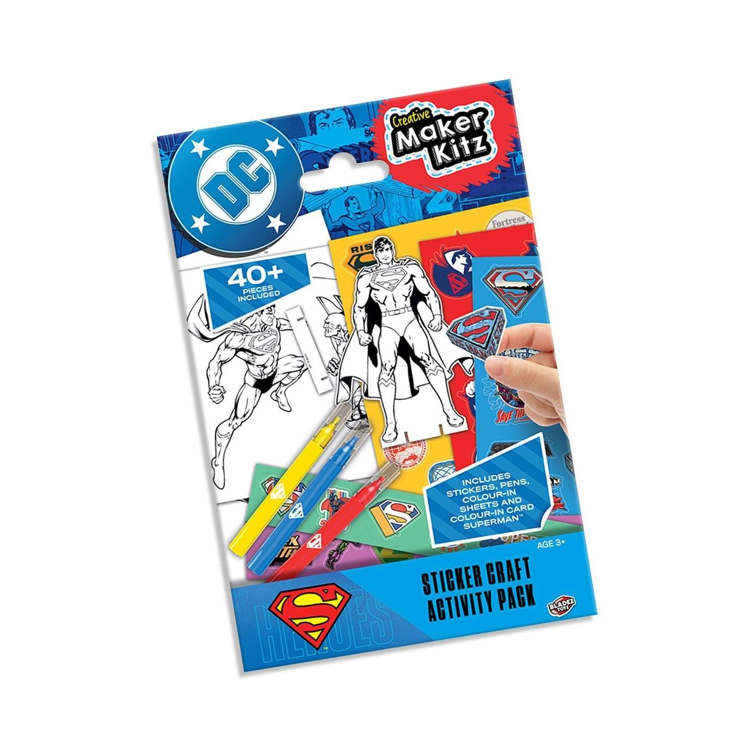 Superman-klistremerke aktivitetssett for barn, kreativ moro