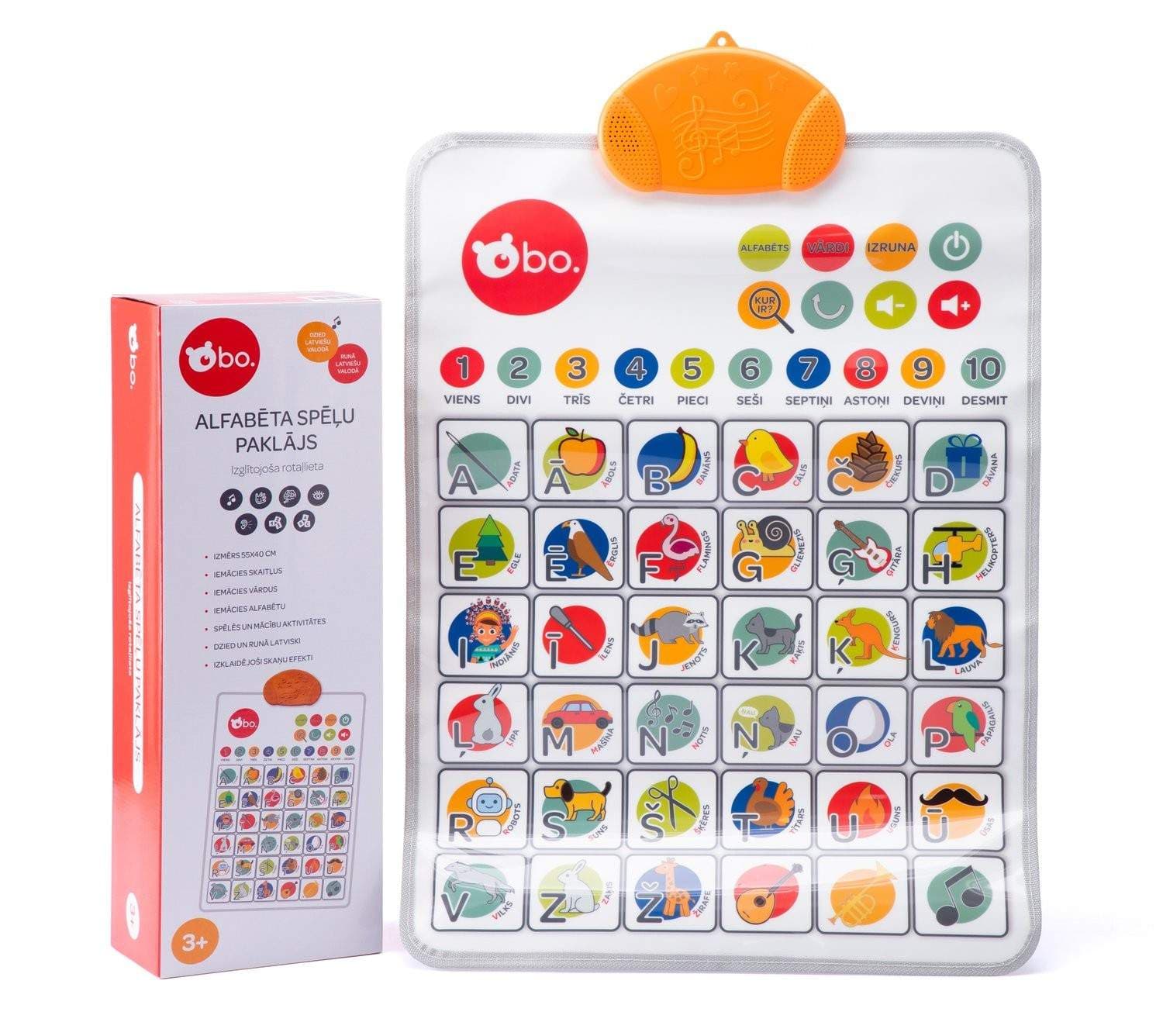 Alphabet Lekematte Pedagogisk leke for barn - latvisk