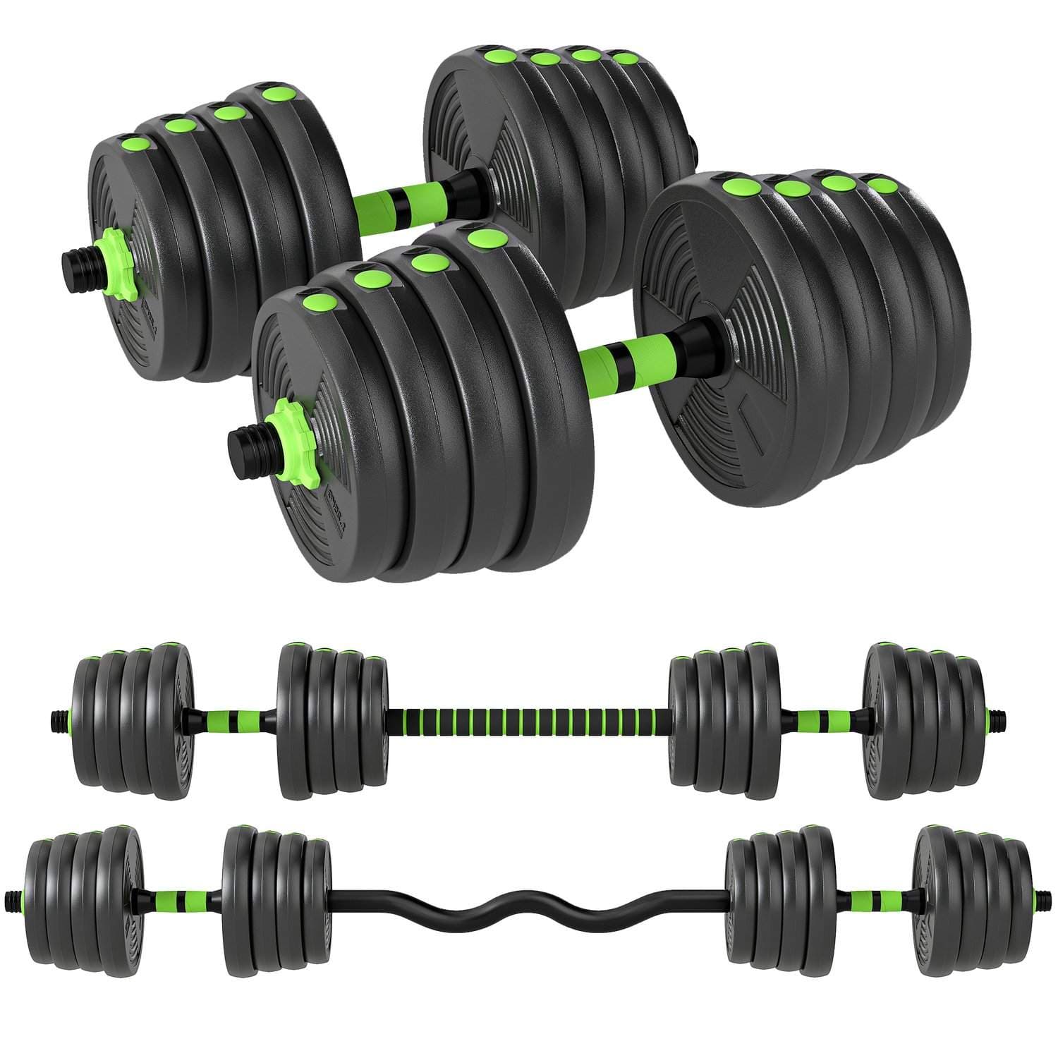 Justerbart manualsett 30 kg – Hjemmegym 3-i-1 vekter