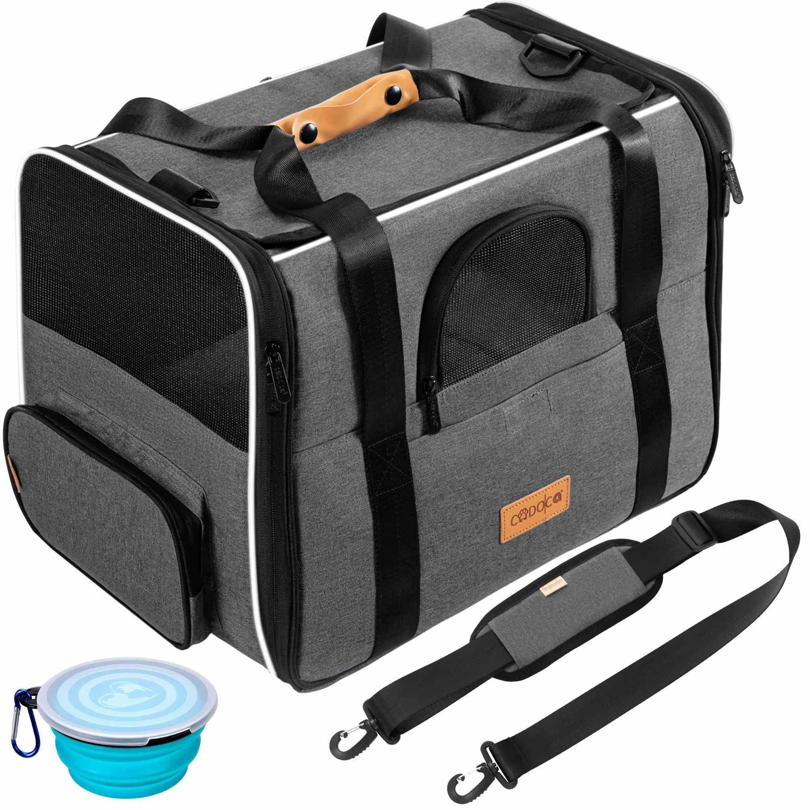 Transportkasse for katter grå 44x34x31cm opptil 20 kg