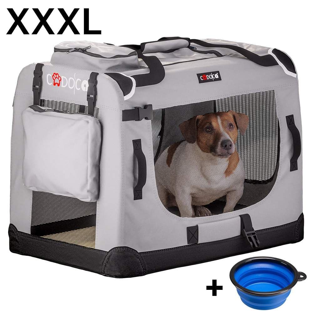 Hundetransport, grått stoff, XXXL, 101x70x70cm, sammenleggbar design