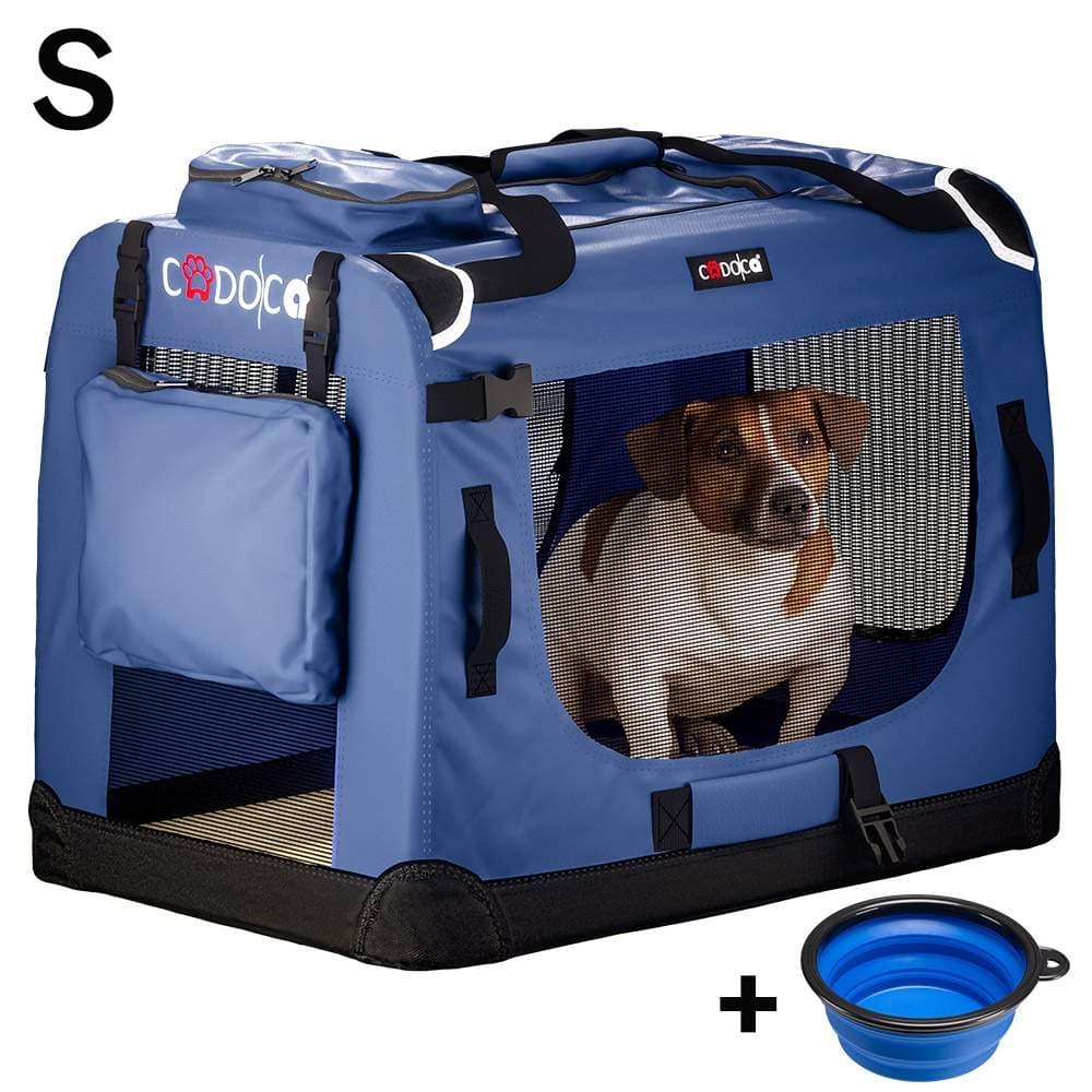 Hundetransport, sammenleggbart stoff, marineblå, liten 50x34x36cm