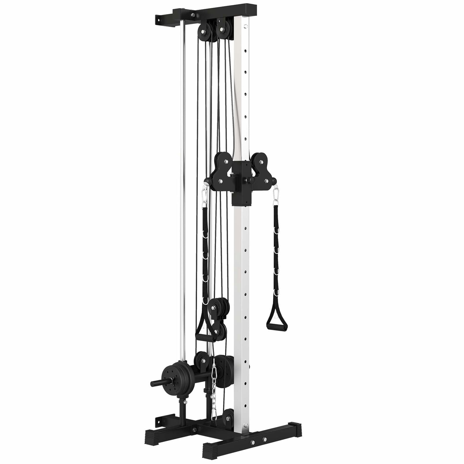 Justerbar kraftstasjon med dobbel trinse – 62 x 60 x 200 cm