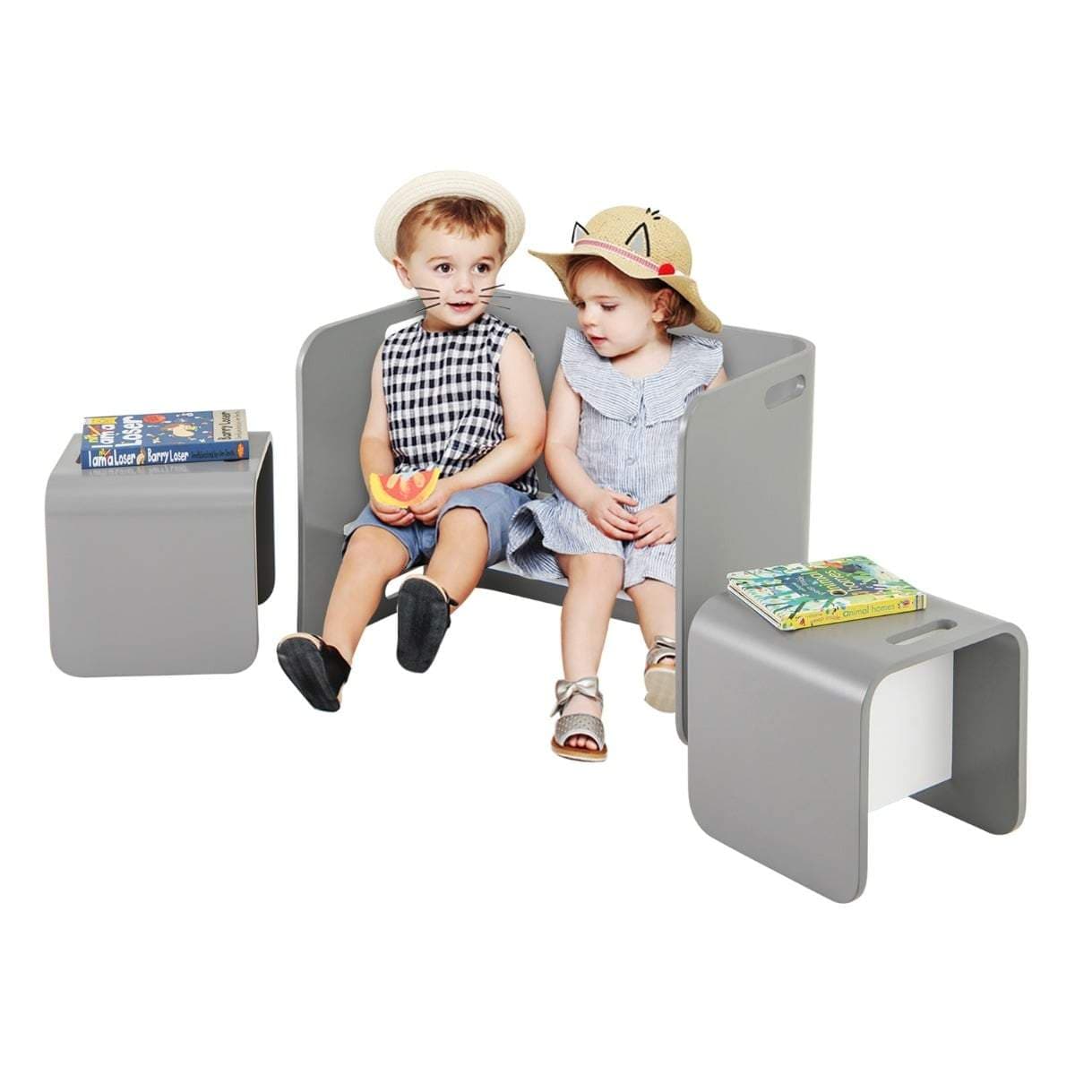 Barnesett med trebord og stoler – ergonomisk, plassbesparende