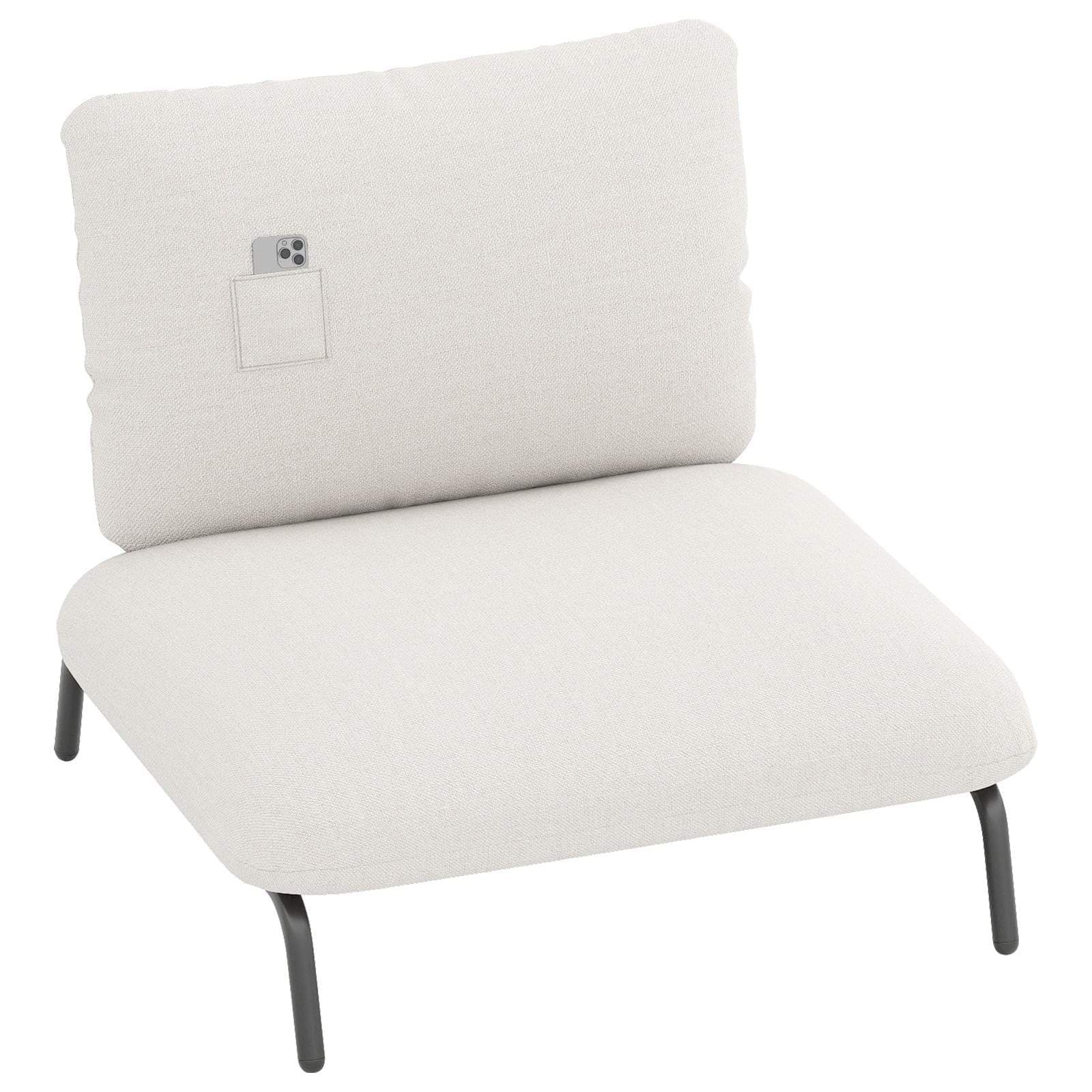 Overdimensjonert aksentstol – ekstra bred, dyp sete, beige