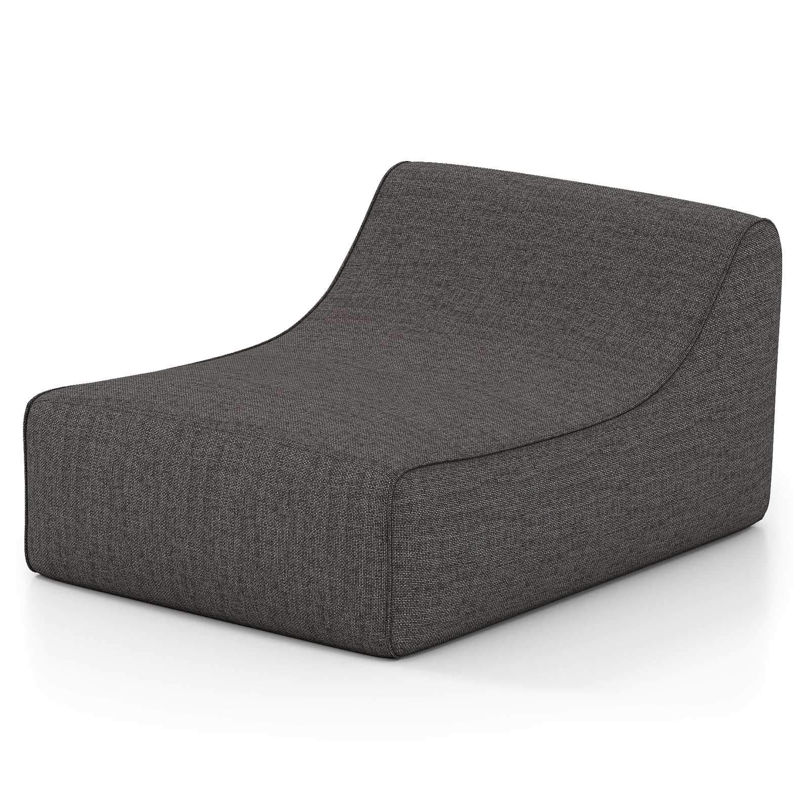 Oppblåsbar ergonomisk lenestol med avtakbart trekk - grå