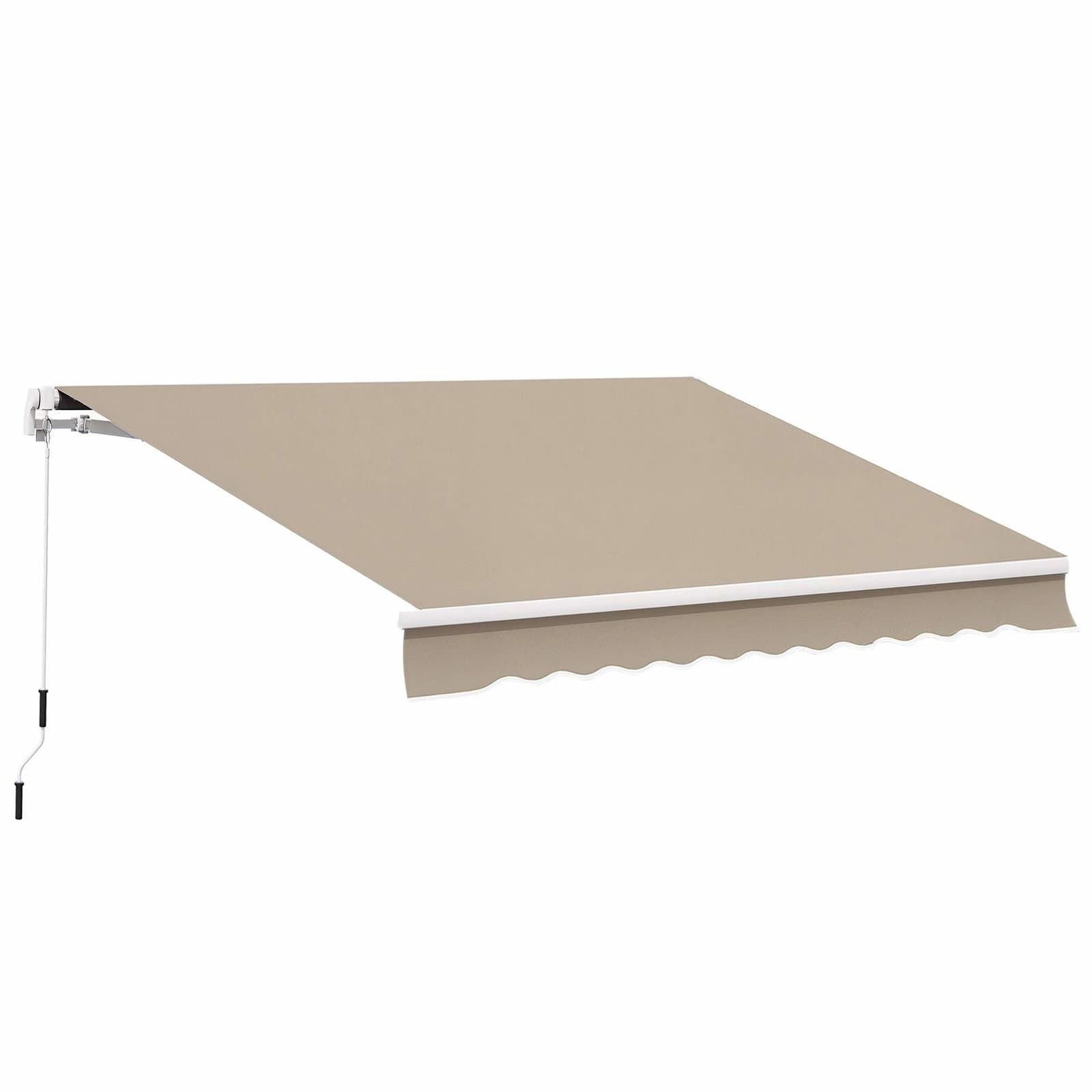 Justerbar terrassemarkise, 3,95 x 3 m, beige, værbestandig
