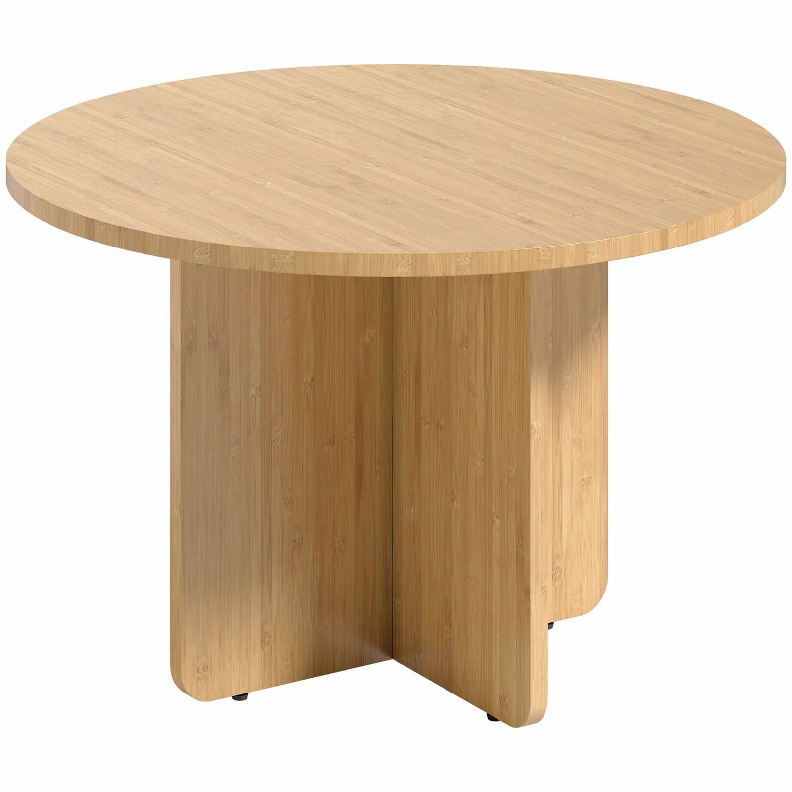 Rundt bambus salongbord, naturlig finish, 120 kg kapasitet