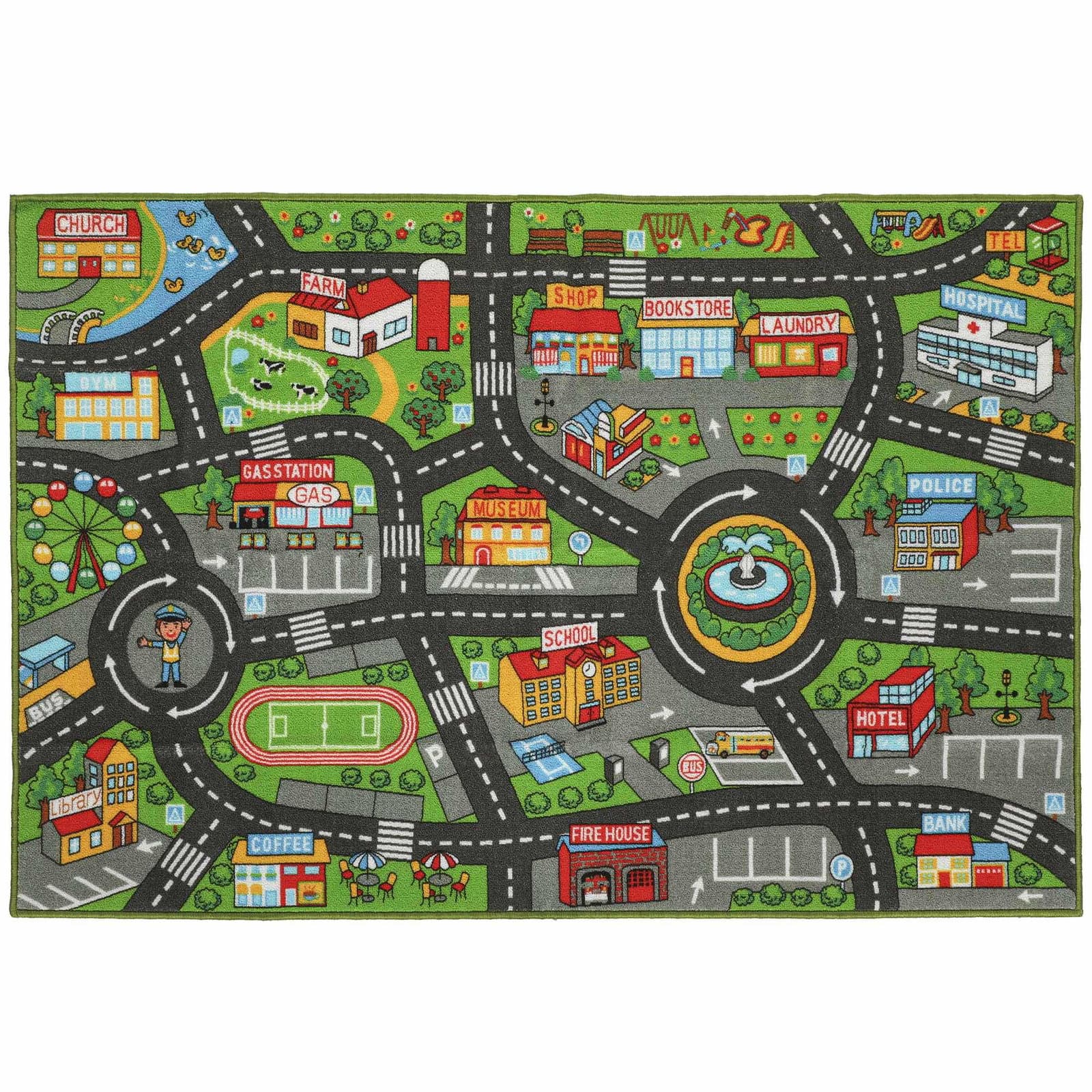 Sklisikker lekematte for babyer – City Design, 200x150 cm