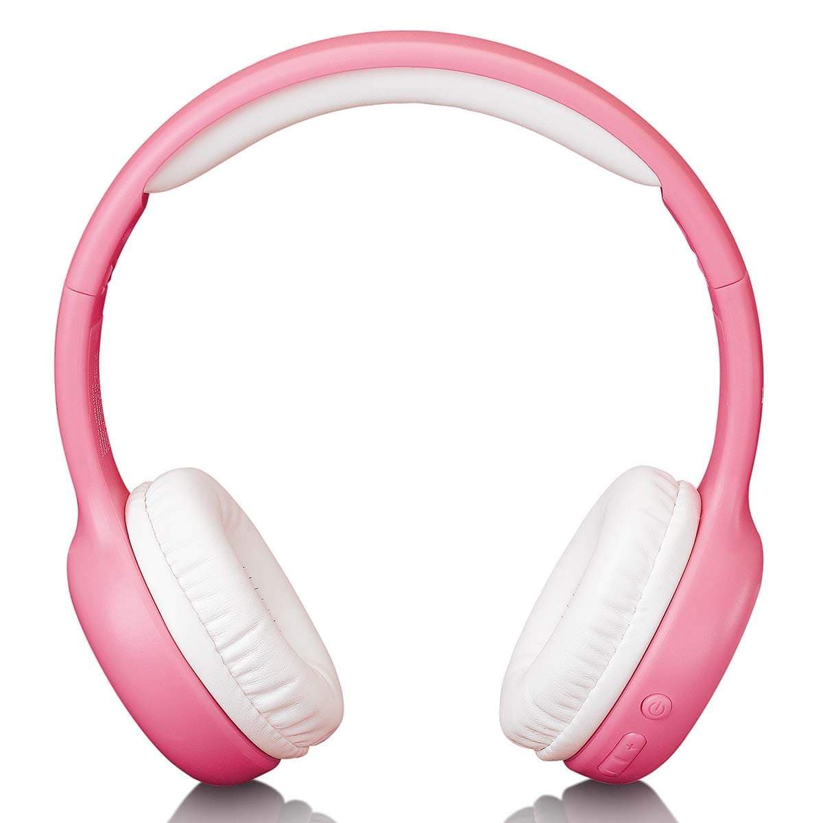 Barne Bluetooth-hodetelefoner med volumbegrenser, rosa