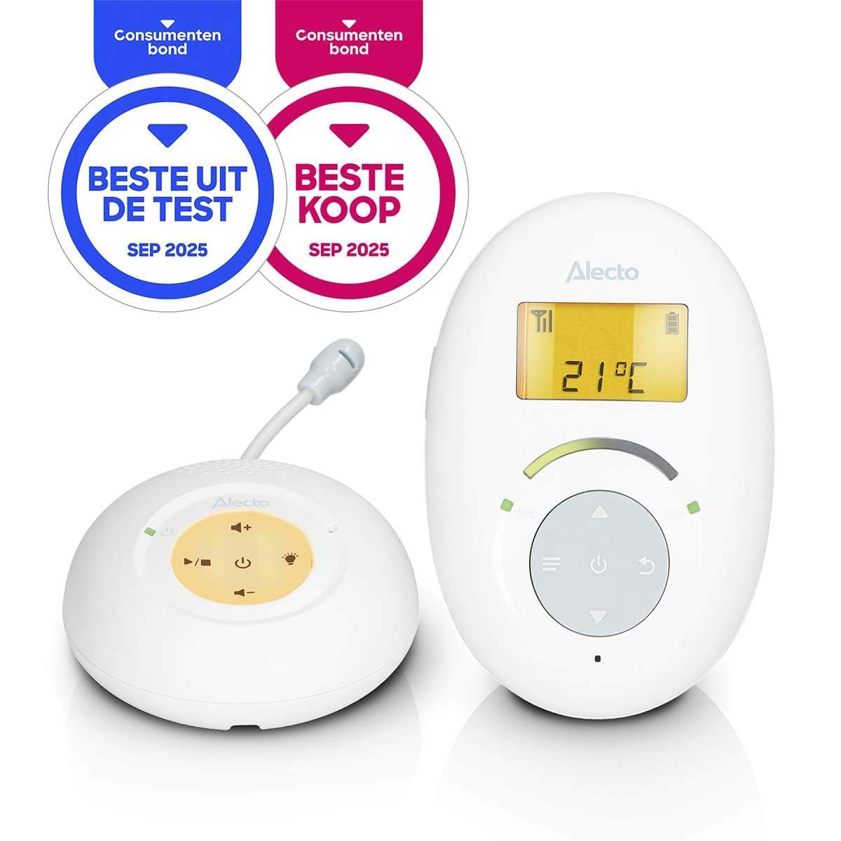 Eco DECT babymonitor med tilbakemelding og vuggesanger