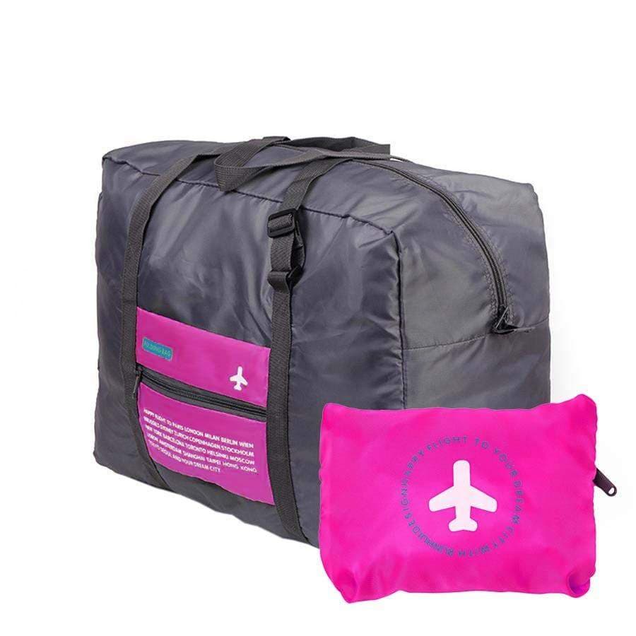 Sammenleggbar Duffelbag med Oppbevaringspose - Rosa