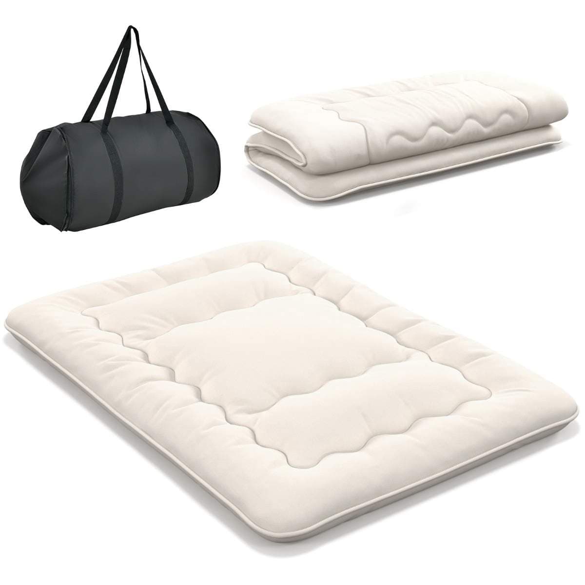 Japansk futonmadrass – sammenleggbar tatami, 140 x 200 cm