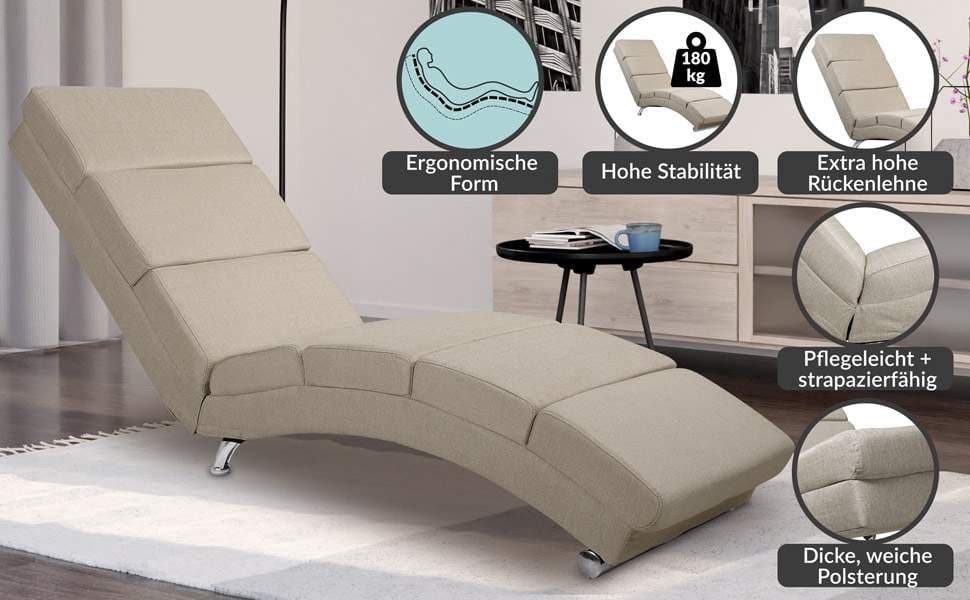 Sjeselong kremfarget – ergonomisk, høy rygg, 180 kg kapasitet