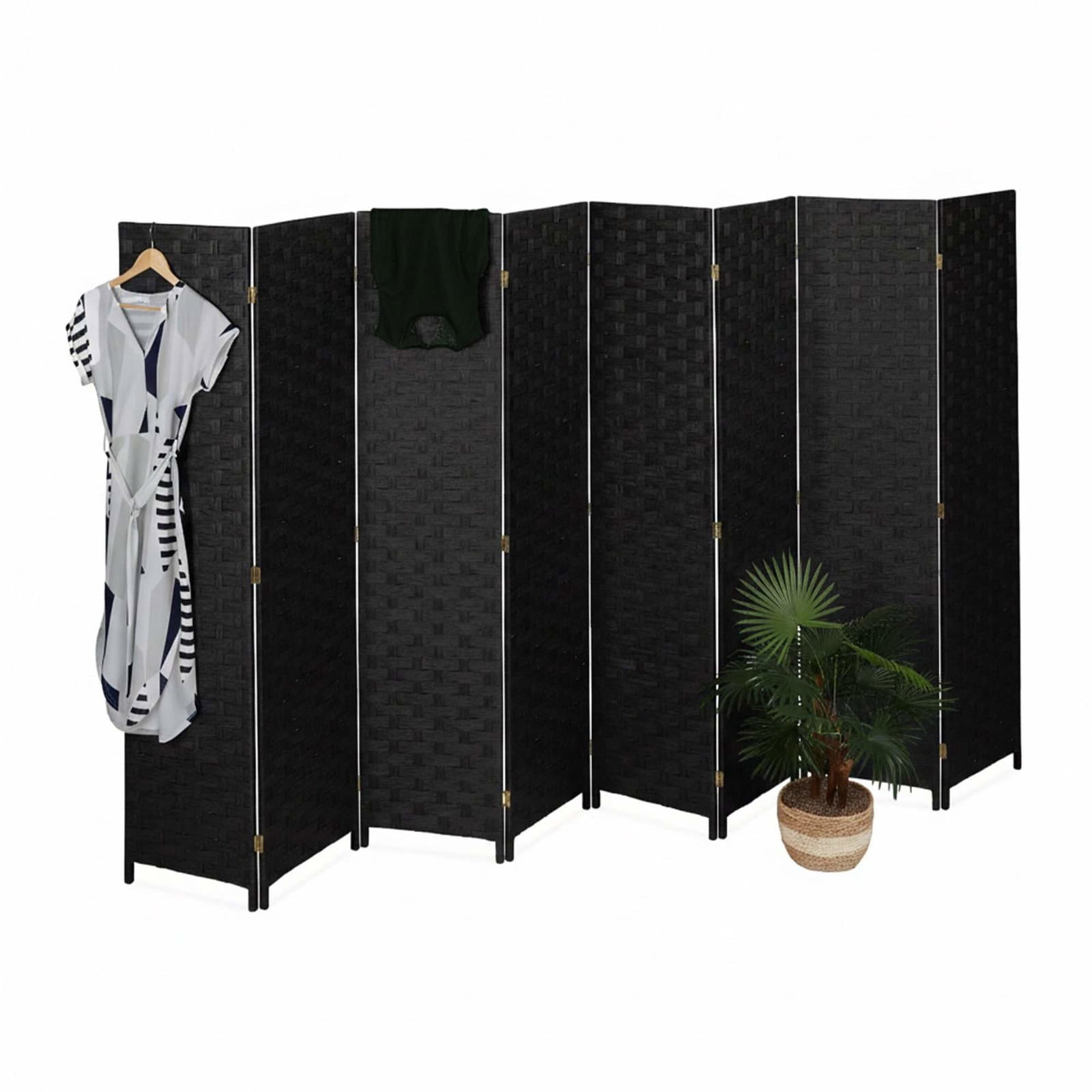 8-panelers sammenleggbar romdeler – Elegant romdeler