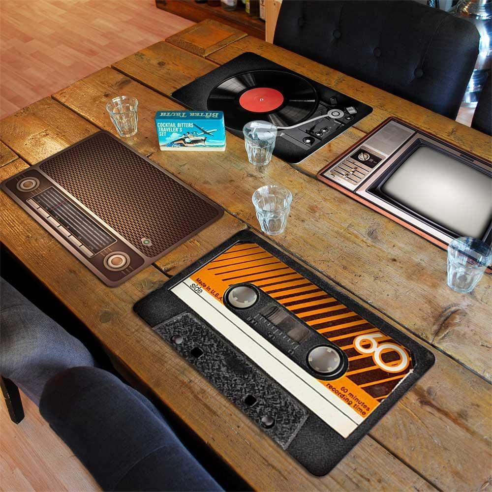4x Spisebrikker - Retro-design