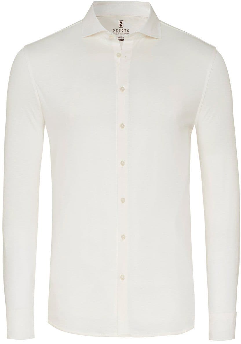 Desoto Essential Skjorte Hai Jersey Champagne Hvit Off-white Størrelse 42