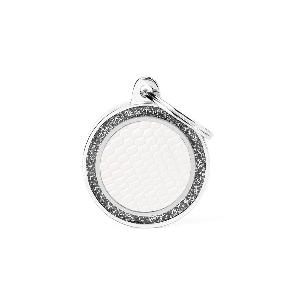 Myfamily Shine Circle Saint Tropez ID tag - Hvit