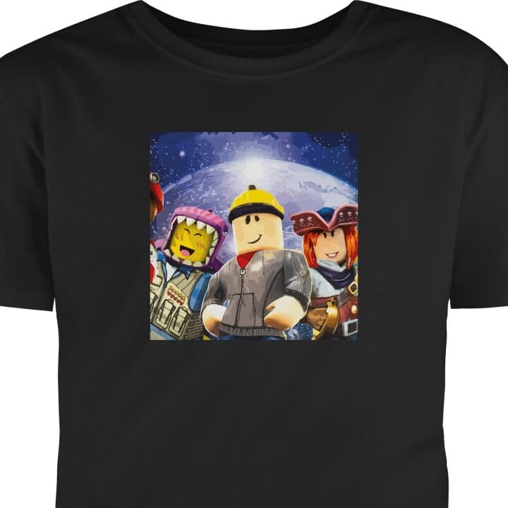 T-skjorte for Barn | Klassisk Barn-T-skjorte Svart 9-11 Šr Roblox Roblox Svart 9-11 Šr