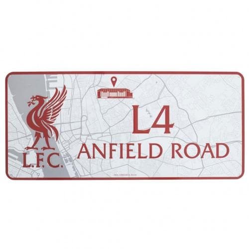 Liverpool FC Veien til Anfield Road Emblemskilt Hvit/Rød